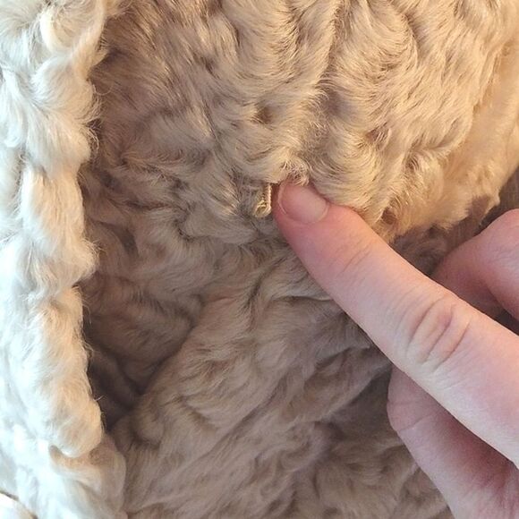 Women's Small? Short Curly Sheep/Lamb, Soft Sheepskin Fur Trench Coat, Unbranded - Picture 9 of 16